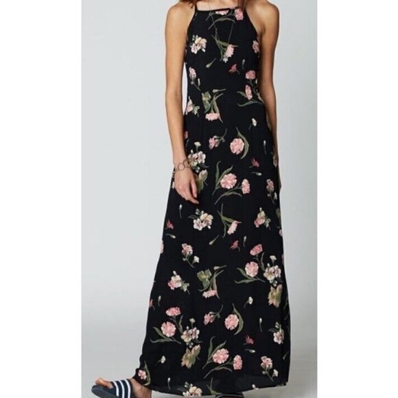 New Flynn Skye Adaline Maxi Dress Womens Large Night Bloom Rayon Summer - Picture 2 of 10